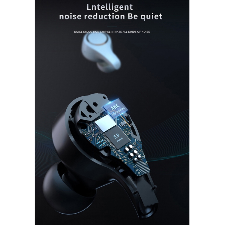 HAMTOD G08 Bluetooth 5.0 Waterproof TWS Active Noise Cancelling Wireless Bluetooth Earphone with Charging Box(Black) HAMTOD G08 Bluetooth 5.0 Waterproof TWS Active Noise Cancelling Wireless Bluetooth Earphone with Charging Box(Black)