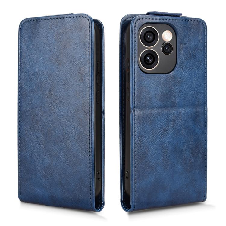 Coque Portefeuille GOKEN Pour Oppo Reno 12 Pro 5G - Cuir PU Bleu Avec Motif Relief - Rabat Magnétique Avec Fentes Et Support