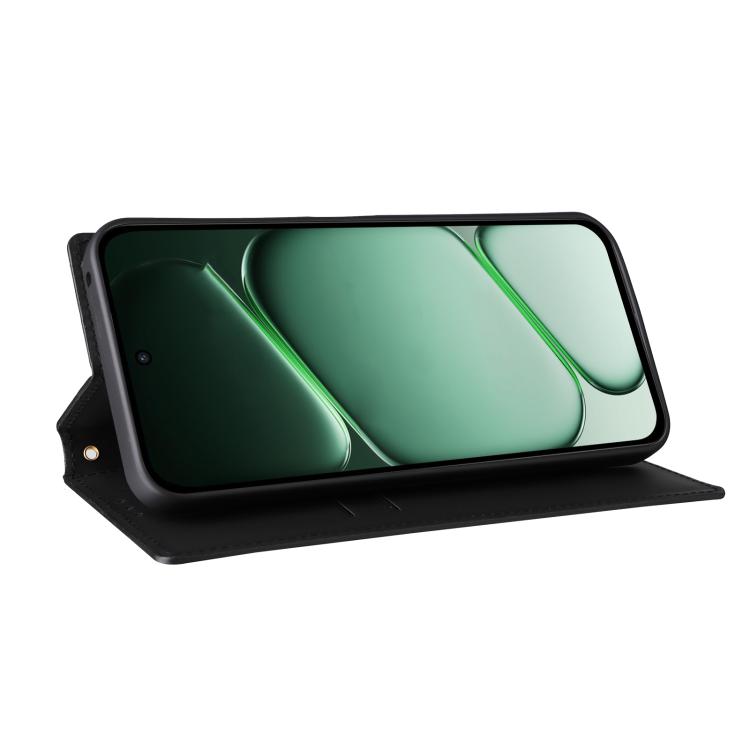 For OnePlus N6 4G Cubic Grid Texture Flip Leather Phone Case(Black)