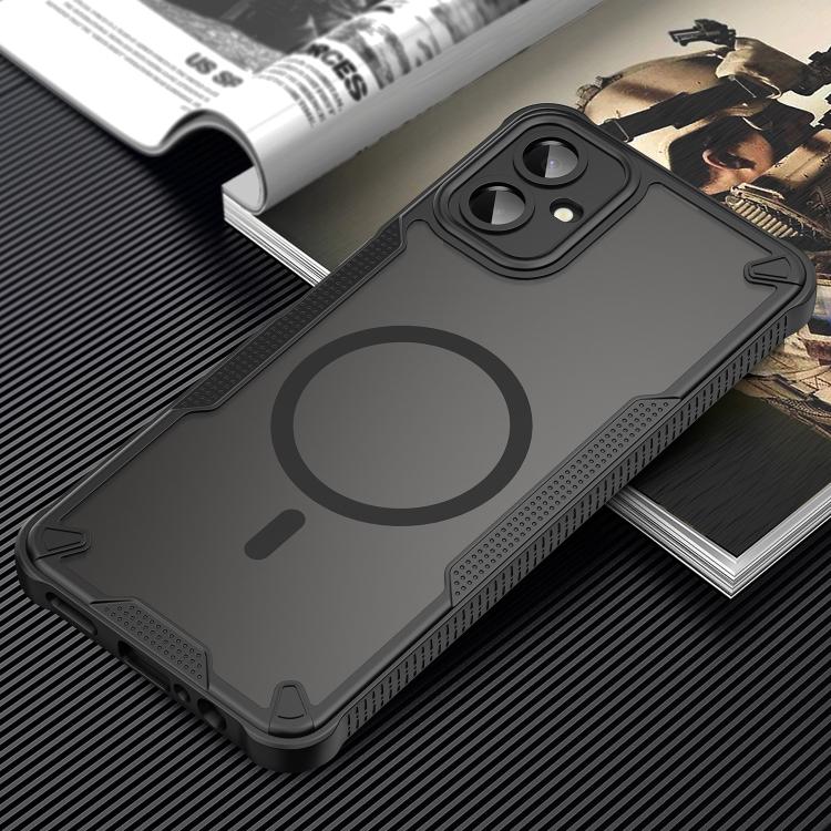 For Samsung Galaxy A06 5G Armor Glaze MagSafe Magnetic Phone Case(Black)