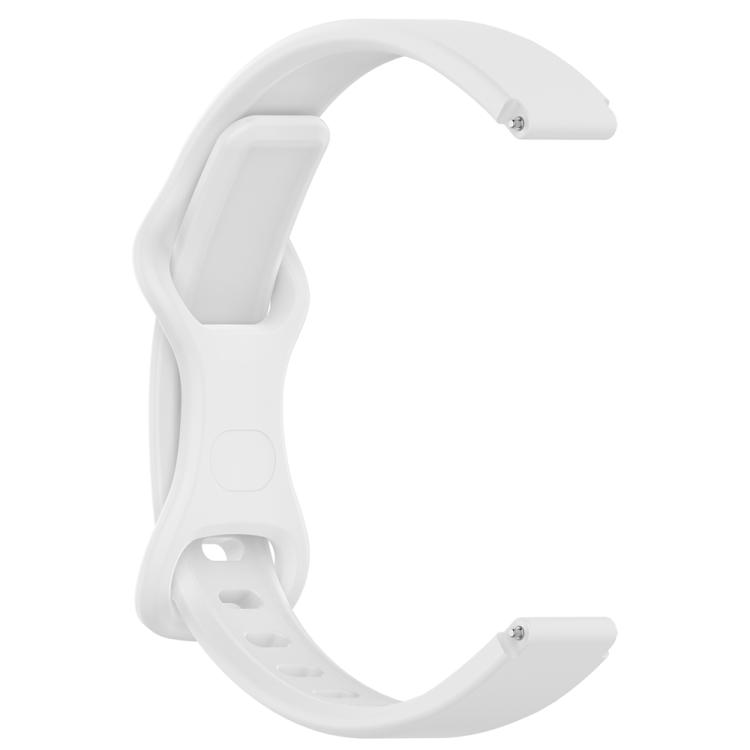 12mm Butterfly Buckle Silicone Watch Band(White)