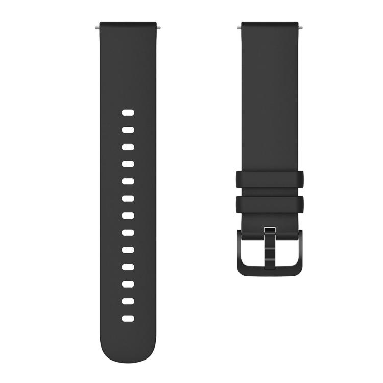 20mm xDfind Flat Pure Color Silicone Watch Band(Black)