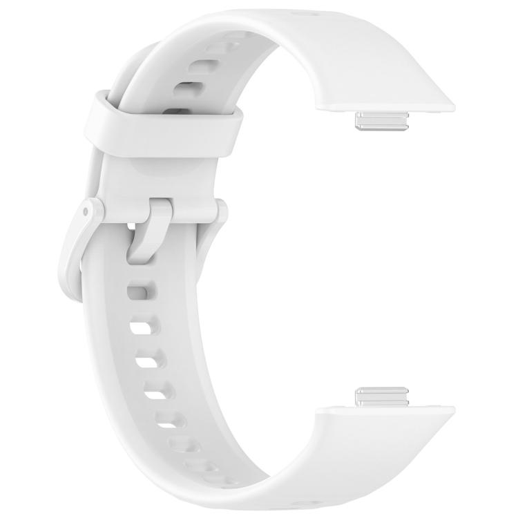 For Huawei Watch Fit3 xDfind Colorful Buckle Silicone Sports Watch Band(White)