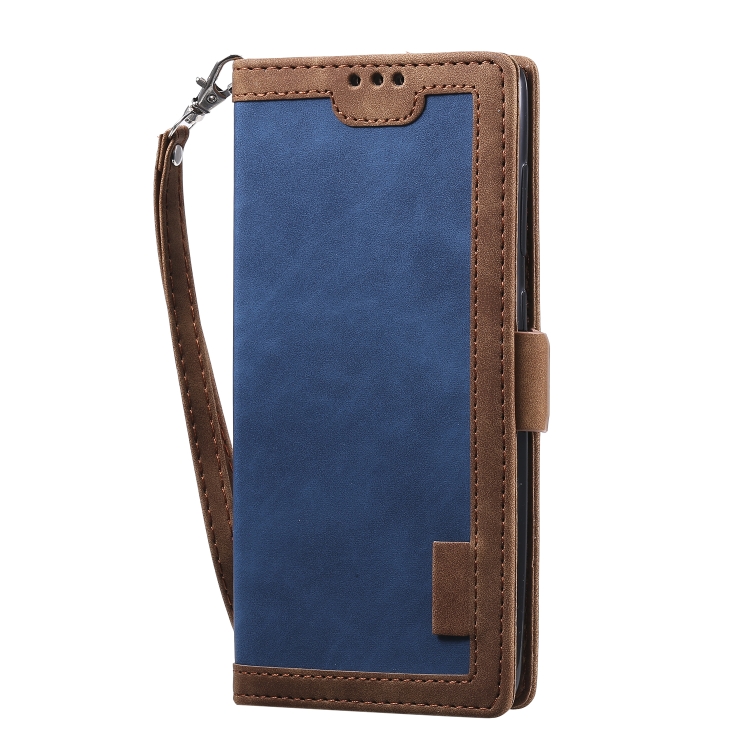 For Samsung Galaxy Note 20 Retro Splicing Horizontal Flip Leather Case with Card Slots & Holder & Wallet(Blue) For Samsung Galaxy Note 20 Retro Splicing Horizontal Flip Leather Case with Card Slots & Holder & Wallet(Blue)