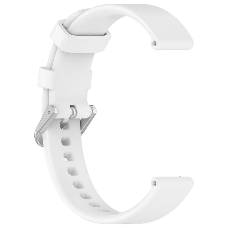 For Garmin Lily 2 xDfind Quick Release Silver Buckle Silicone Watch Band Wristband(White)