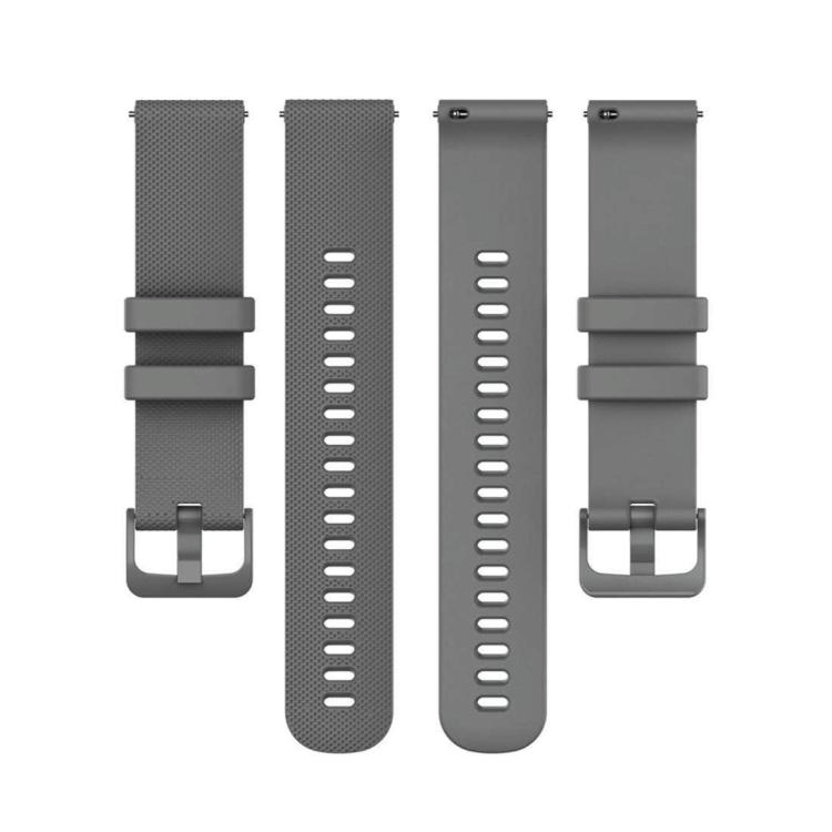 20mm For Garmin Forerunner 570 42mm/245/645 xDfind Small Plaid Solid Color Silicone Watch Band(Gray)