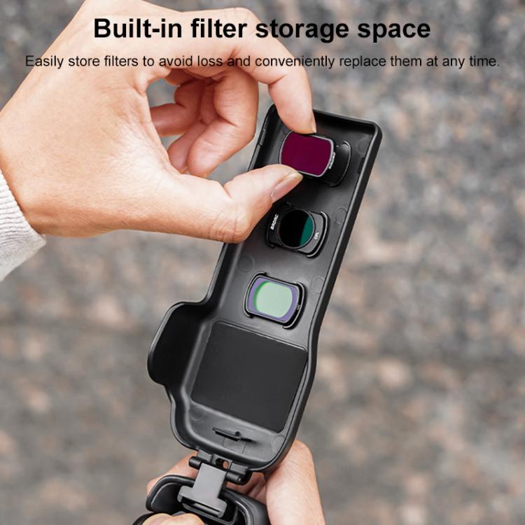 BRDRC Twill-Textured ABS Protective Case For DJI OSMO Pocket 3(Black) - B5