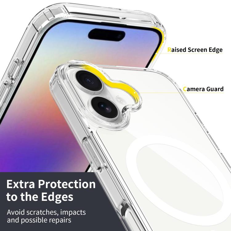 For iPhone 18 Scratchproof PC Hybrid TPU Magsafe Phone Case(Transparent)