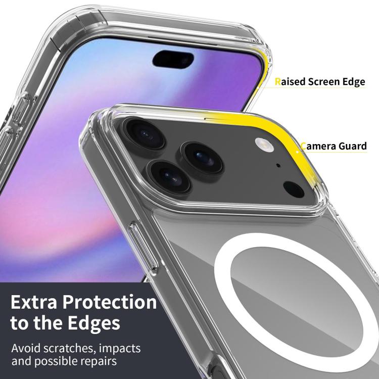 For iPhone 18 Pro Max Scratchproof PC Hybrid TPU Magsafe Phone Case(Transparent)