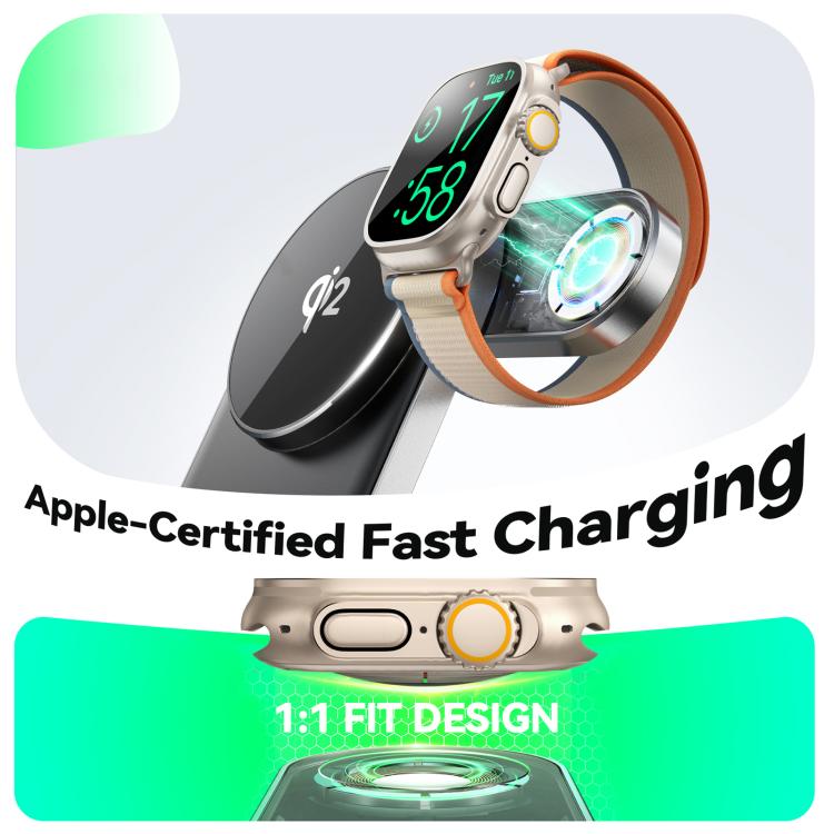 JOYROOM JR-W17 3 in 1 Qi2 Magnetic Wireless Charger(Black) - 5