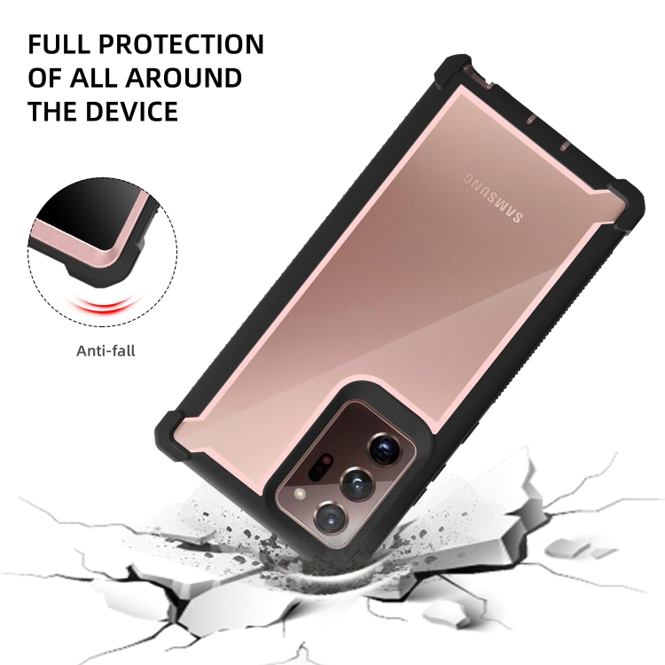 For Samsung Galaxy Note20 Four-corner Shockproof All-inclusive Transparent Space Protective Case(Rose Gold) For Samsung Galaxy Note20 Four-corner Shockproof All-inclusive Transparent Space Protective Case(Rose Gold)