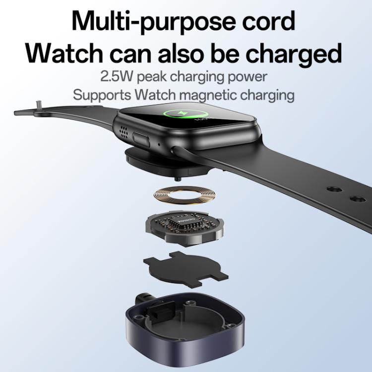 Yesido CA136C 60W USB-C / Type-C to Type-C & iWatch 2 in 1 Charging Cable, Length:1.2m(Black) - 4