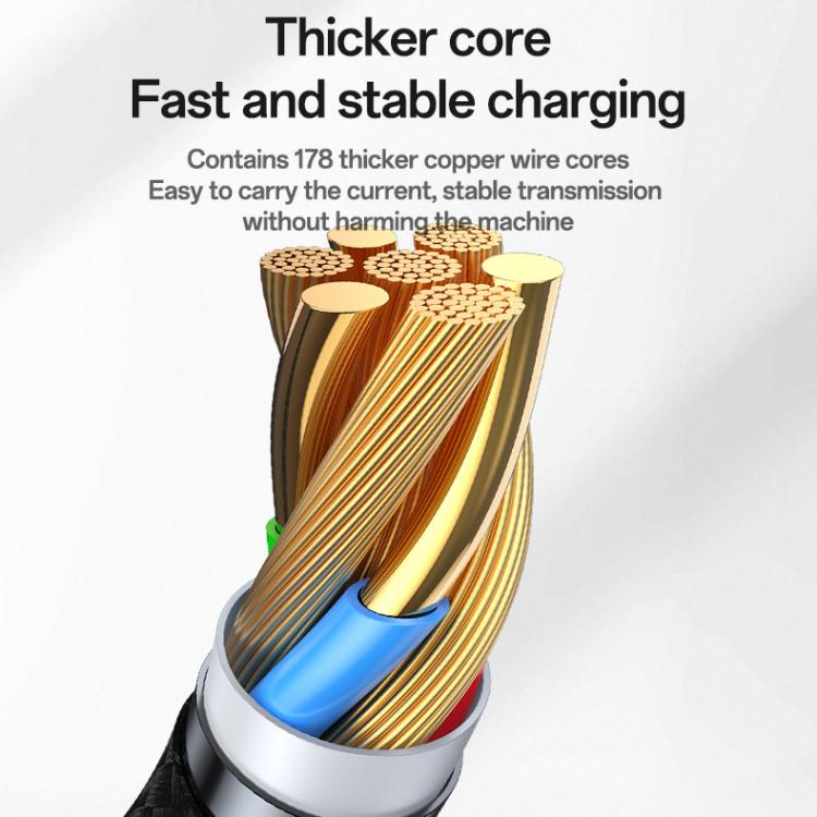 Yesido CA136C 60W USB-C / Type-C to Type-C & iWatch 2 in 1 Charging Cable, Length:1.2m(Black) - 6