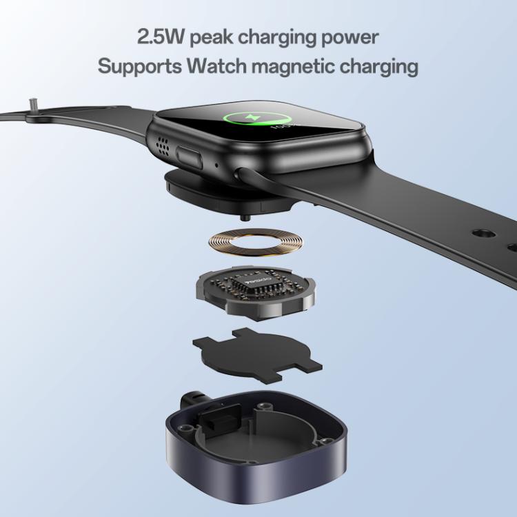 Yesido CA136L 27W USB-C / Type-C to 8 Pin & iWatch 2 in 1 Charging Cable, Length:1.2m(Black) - 4