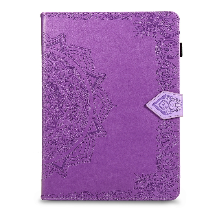 For iPad 10.2 2021 / 2020 / 2019 Halfway Mandala Embossing Pattern Horizontal Flip PU Leather Case with Card Slots & Holder(Purple) For iPad 10.2 2021 / 2020 / 2019 Halfway Mandala Embossing Pattern Horizontal Flip PU Leather Case with Card Slots & Holder(Purple)