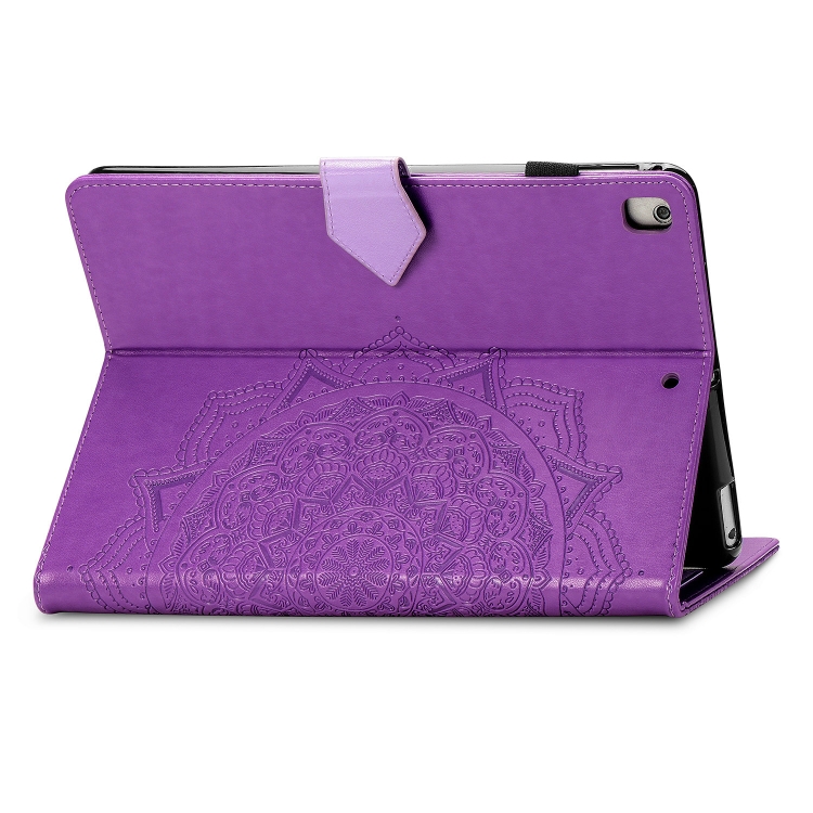 For iPad 10.2 2021 / 2020 / 2019 Halfway Mandala Embossing Pattern Horizontal Flip PU Leather Case with Card Slots & Holder(Purple) For iPad 10.2 2021 / 2020 / 2019 Halfway Mandala Embossing Pattern Horizontal Flip PU Leather Case with Card Slots & Holder(Purple)