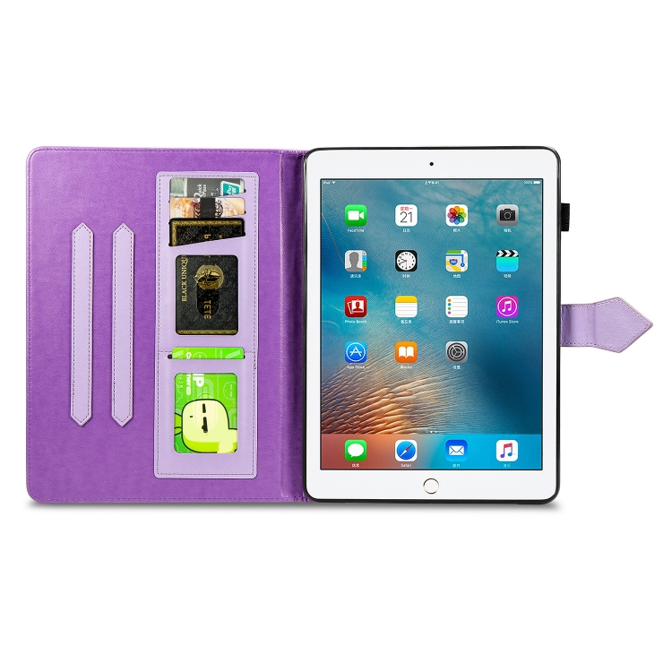 For iPad 10.2 2021 / 2020 / 2019 Halfway Mandala Embossing Pattern Horizontal Flip PU Leather Case with Card Slots & Holder(Purple) For iPad 10.2 2021 / 2020 / 2019 Halfway Mandala Embossing Pattern Horizontal Flip PU Leather Case with Card Slots & Holder(Purple)