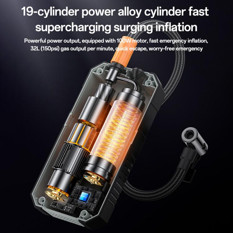 Pompe à Air De Secours 12V Pour Voiture - Compacte Avec Connecteur Allume-cigare Et Jauge - Idéale Pour Pneus, Ballons, équipements Gonflables - 12