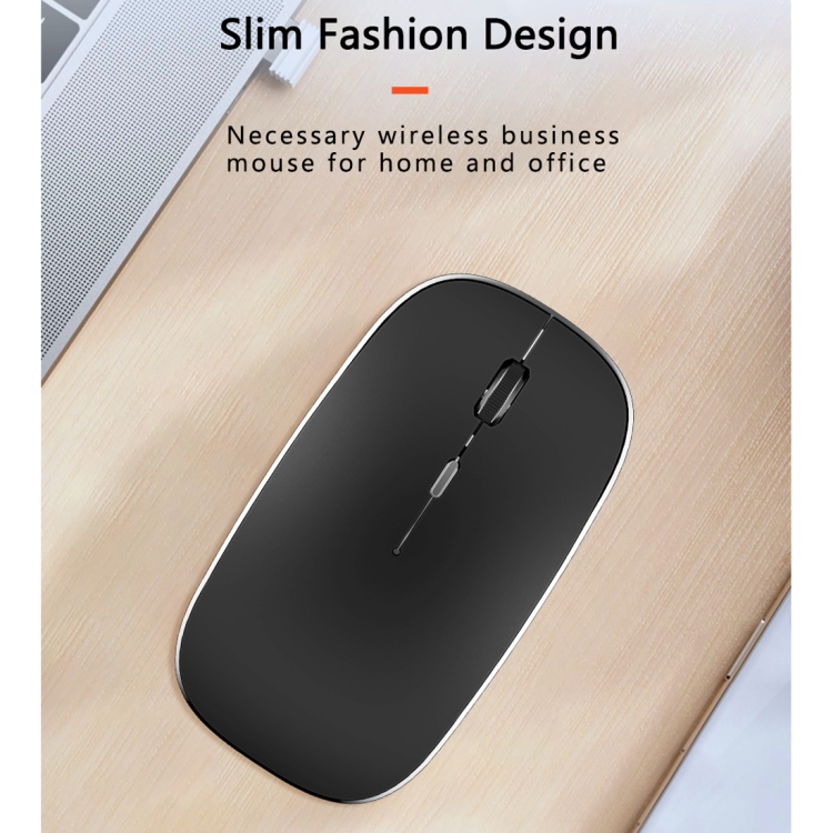 WIWU Wimic Lite WM102 2.4G Simple Office Home Recargable Mute Wireless Mouse (Plata) - 4