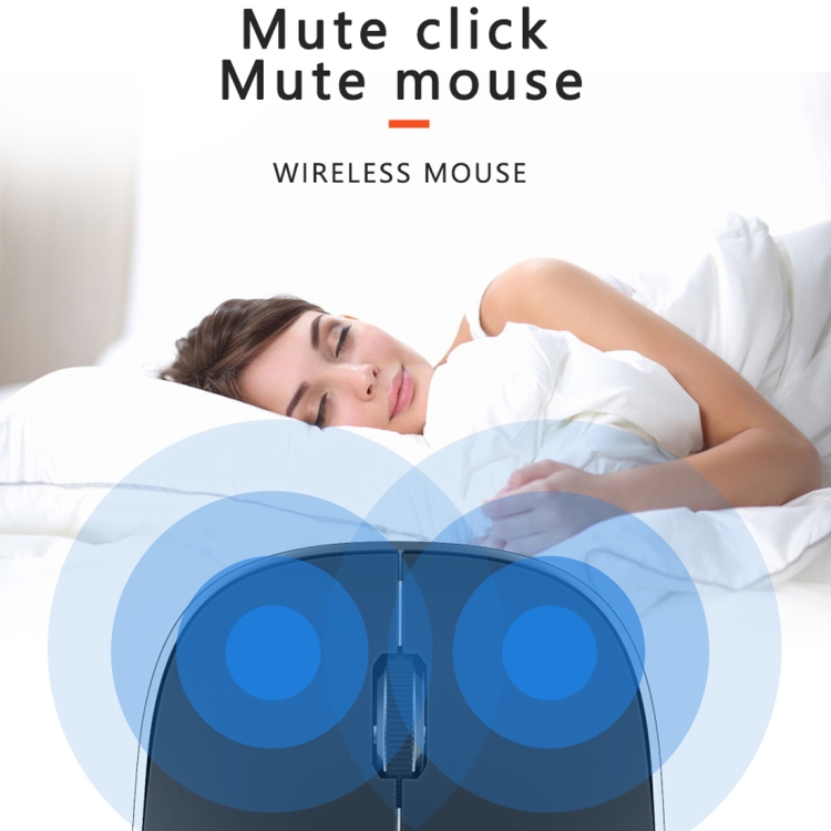WIWU Wimic Lite WM102 2.4G Simple Office Home Recargable Mute Wireless Mouse (Plata) - 9
