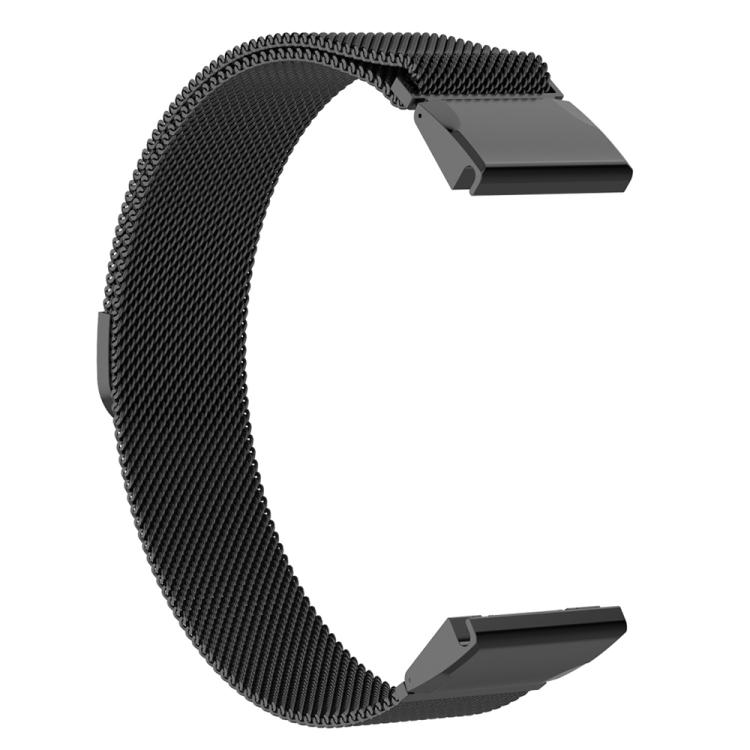 For Garmin Fenix 8/7X/6X/5X 26mm xDfind Milanese Quick Release Metal Watch Band(Black)