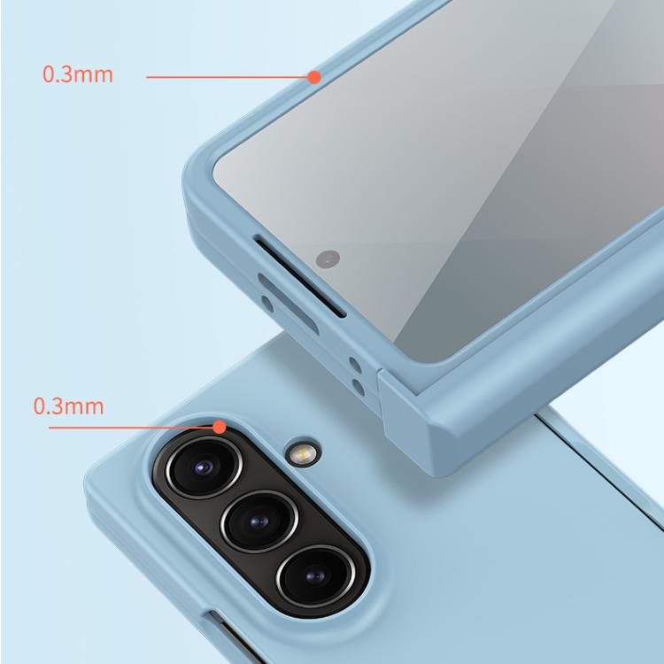 For Samsung Galaxy Z Fold7 5G 3 in 1 Skin Feel PC Phone Case(Klein Blue)