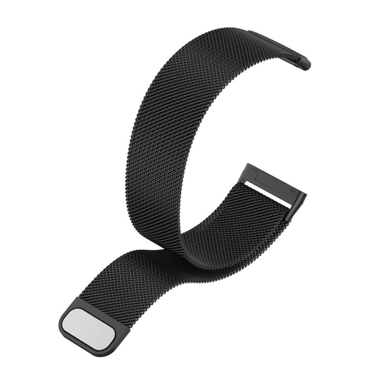 For Fitbit Versa 4 / 3 / Sense 2 / Sense xDfind Milanese Magnetic Metal Watch Band, Size: S(Black)