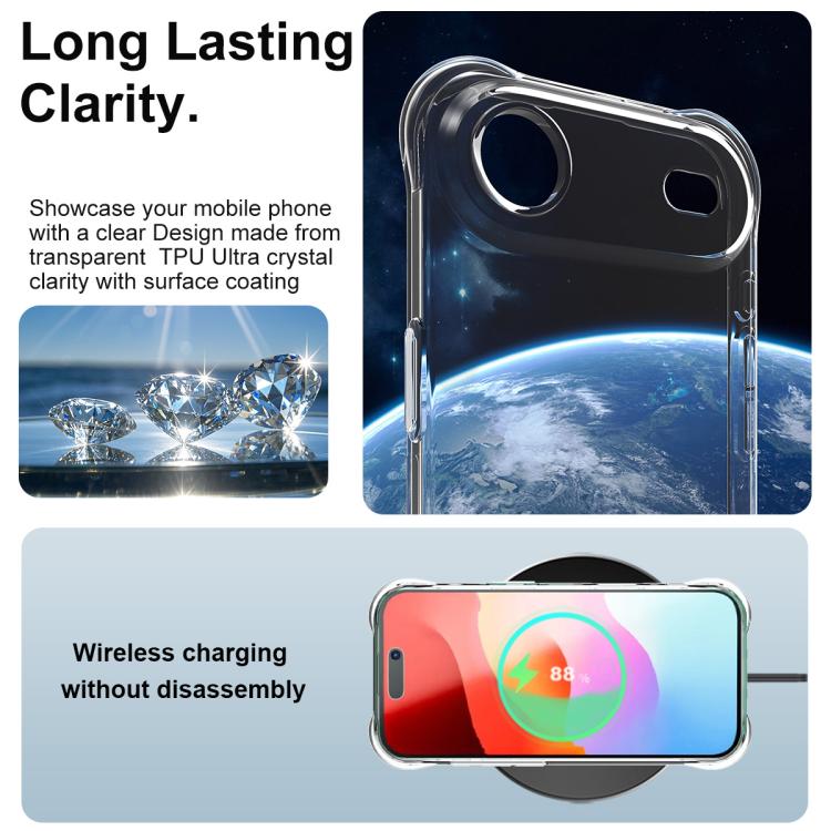 Custodia Thetwinstar Per IPhone 17 Pro Max/Pro/Air – Trasparente Antishock + Vetro