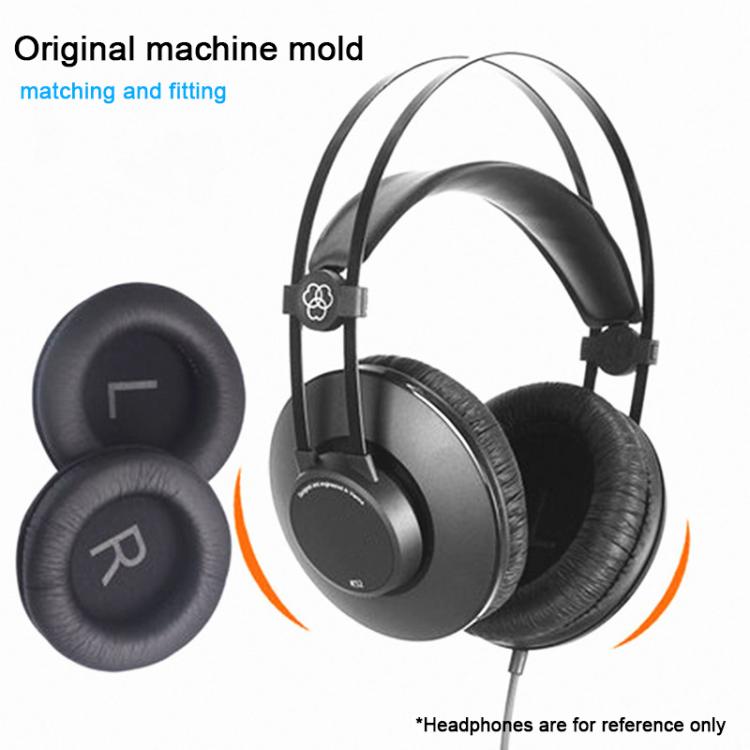 1 Pair Black Replacement Earpads For AKG K52, K72, K92, K240 Headphones – Imitation Leather
