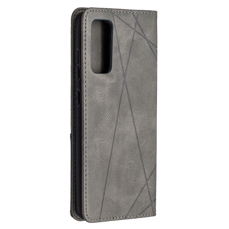 For Samsung Galaxy S20 FE 5G / S20 Lite Rhombus Texture Horizontal Flip Magnetic Leather Case with Holder & Card Slots(Grey) For Samsung Galaxy S20 FE 5G / S20 Lite Rhombus Texture Horizontal Flip Magnetic Leather Case with Holder & Card Slots(Grey)