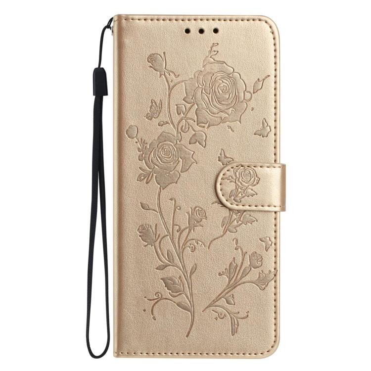 For Samsung Galaxy S20 5G Rose Flower Embossing Pattern Leather