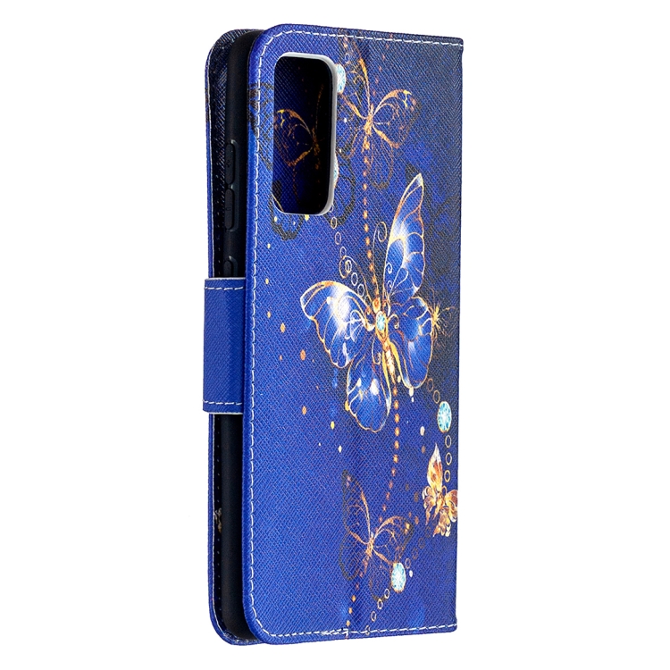 For Samsung Galaxy S20 FE 5G / S20 Lite Colored Drawing Pattern Horizontal Flip Leather Case with Holder & Card Slots & Wallet(Purple Butterfly) For Samsung Galaxy S20 FE 5G / S20 Lite Colored Drawing Pattern Horizontal Flip Leather Case with Holder & Card Slots & Wallet(Purple Butterfly)