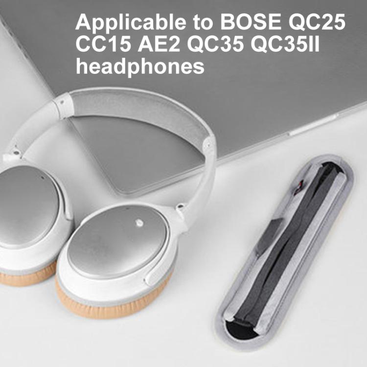 thumbnail image 2 of Black Cloth Headband Cover For Bose QC35, QC35II, QC15 Headphones - Protective Cushion Sleeve 2 of 5