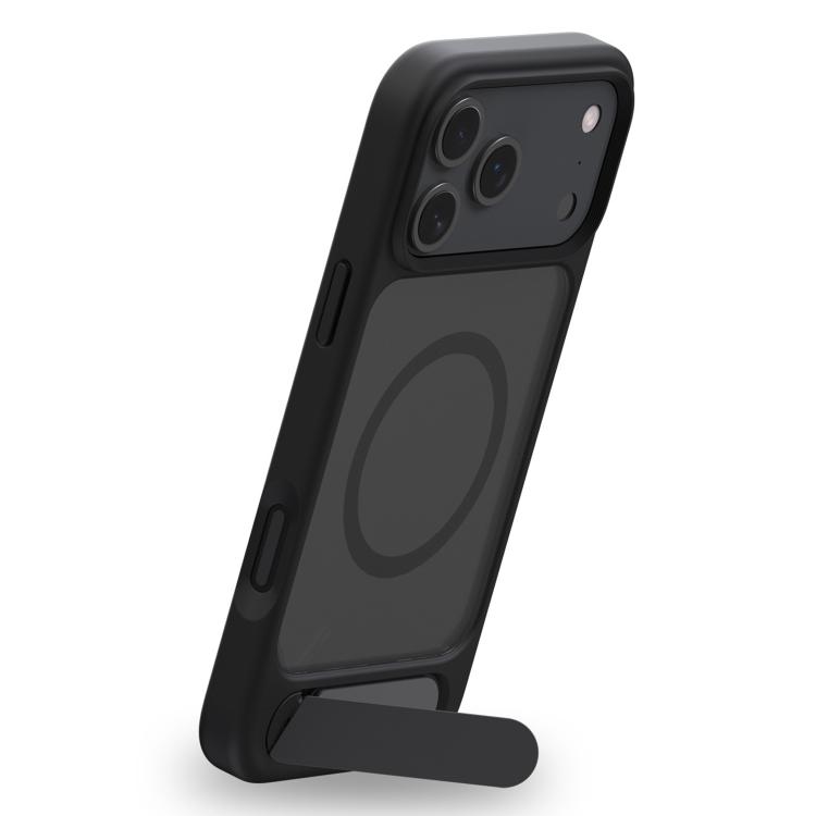 For iPhone 17 Pro Max Kalebol MagSafe Invisible Tilt Holder PC Hybrid TPU Case(Navy Blue) - B2