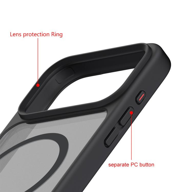 For iPhone 17 Pro Max Kalebol MagSafe Invisible Tilt Holder PC Hybrid TPU Case(Navy Blue) - B6