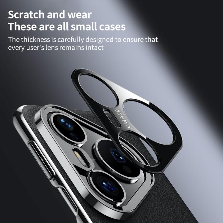 Huawei Pura 80 Ultra Ultimate Design Vegan Leather Case with Full Lens Shield Protection 20 For Huawei Pura 80 Ultra 5G Premium Electroplated Imitation Ultimate Design Phone Case(Black) - B8