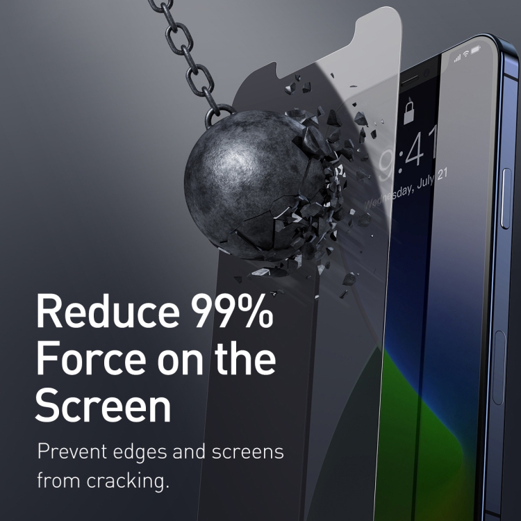 For iPhone 12 mini 2pcs Baseus 0.3mm Full-glass Anti-peeping Tempered Glass Film For iPhone 12 mini 2pcs Baseus 0.3mm Full-glass Anti-peeping Tempered Glass Film