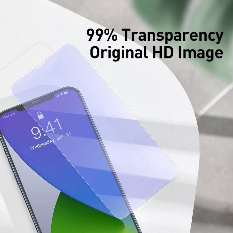 For iPhone 12 mini 2pcs Baseus 0.3mm Full-glass Anti-blue Light Tempered Film For iPhone 12 mini 2pcs Baseus 0.3mm Full-glass Anti-blue Light Tempered Film