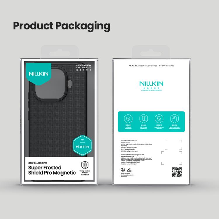 For Xiaomi 15T Pro 5G NILLKIN Frosted Shield Pro Magnetic Magsafe Phone Case(Black)