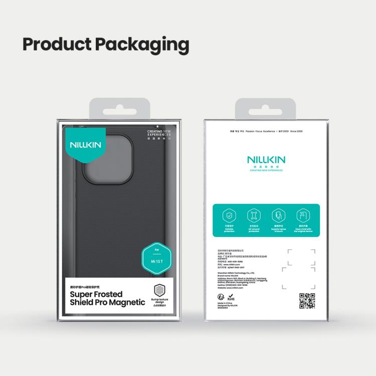 For Xiaomi 15T 5G NILLKIN Frosted Shield Pro Magnetic Magsafe Phone Case(Black)