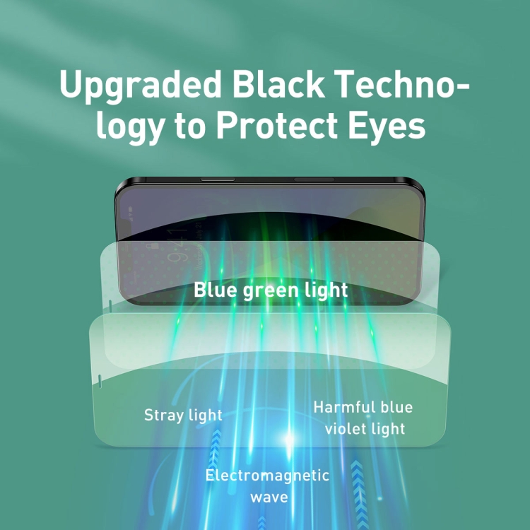 For iPhone 12 Pro Max 2pcs Baseus 0.3mm Eye Protection Full Coverage Tempered Glass Film (Green Light) For iPhone 12 Pro Max 2pcs Baseus 0.3mm Eye Protection Full Coverage Tempered Glass Film (Green Light)