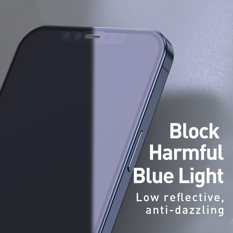 For iPhone 12 Pro Max 2pcs Baseus 0.3mm Full-screen Curved Anti-blue Light Tempered Film For iPhone 12 Pro Max 2pcs Baseus 0.3mm Full-screen Curved Anti-blue Light Tempered Film