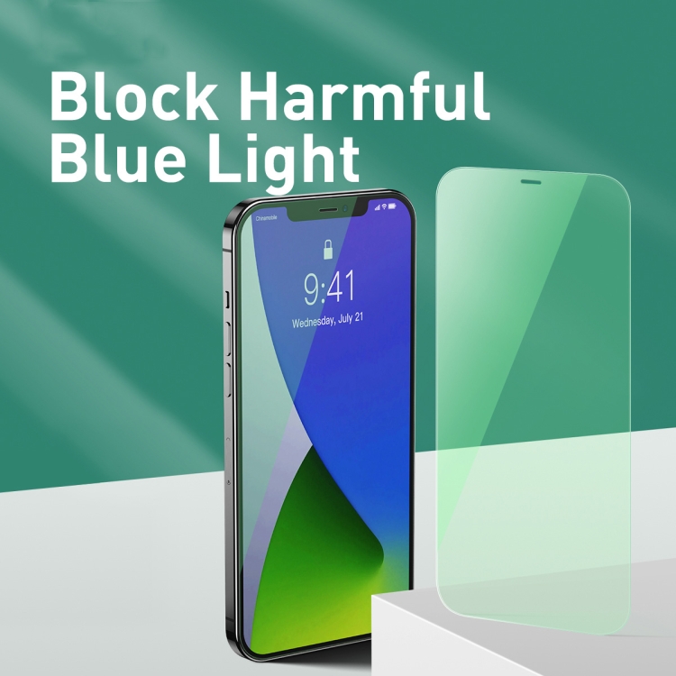 For iPhone 12 mini 2pcs Baseus 0.15mm Eye Protection Full Coverage Tempered Glass Film (Green Light) For iPhone 12 mini 2pcs Baseus 0.15mm Eye Protection Full Coverage Tempered Glass Film (Green Light)