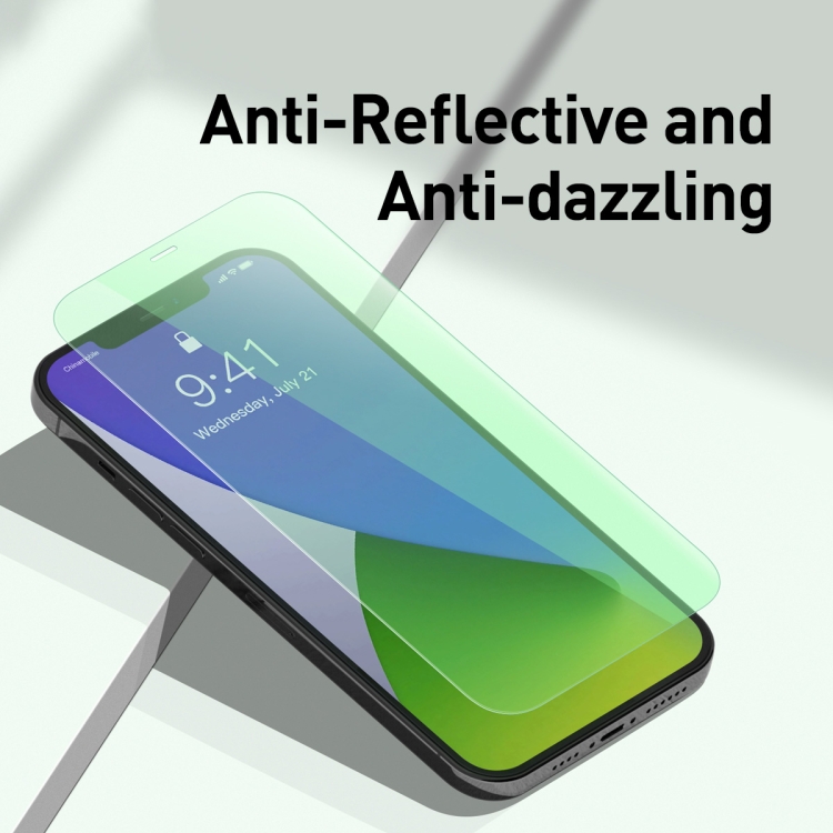 For iPhone 12 mini 2pcs Baseus 0.15mm Eye Protection Full Coverage Tempered Glass Film (Green Light) For iPhone 12 mini 2pcs Baseus 0.15mm Eye Protection Full Coverage Tempered Glass Film (Green Light)