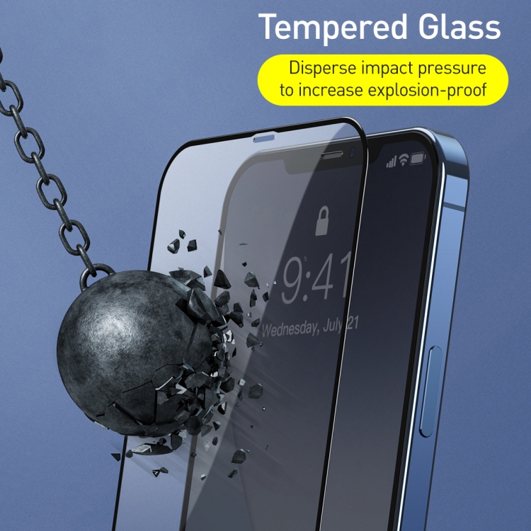 For iPhone 12 mini 2pcs Baseus 0.25mm Full Screen Full Glass Tempered Film For iPhone 12 mini 2pcs Baseus 0.25mm Full Screen Full Glass Tempered Film