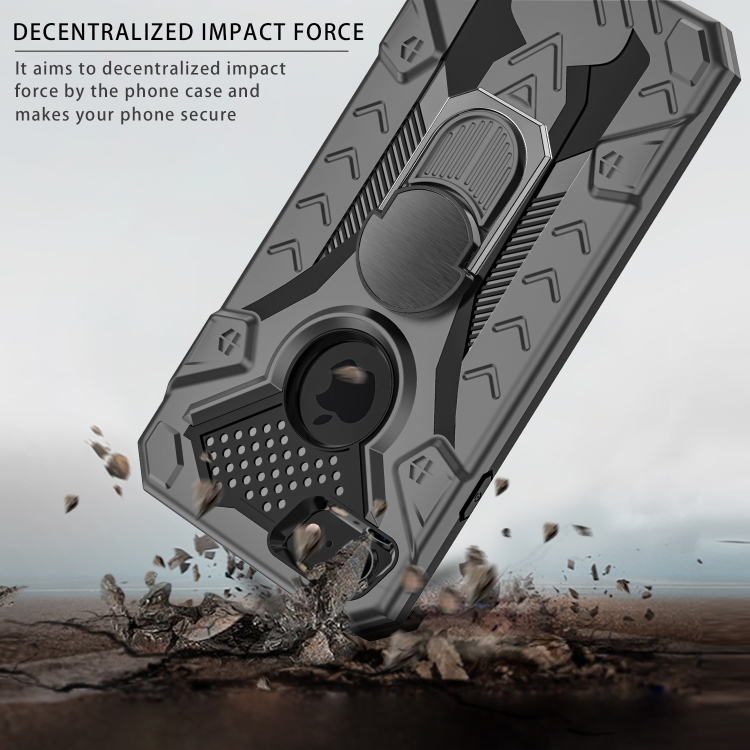 For iPhone SE 2022 / SE 2020 / 8 / 7 Armor Knight Series 2 in 1 PC + TPU Protective Case with Ring Holder(Grey) For iPhone SE 2022 / SE 2020 / 8 / 7 Armor Knight Series 2 in 1 PC + TPU Protective Case with Ring Holder(Grey)