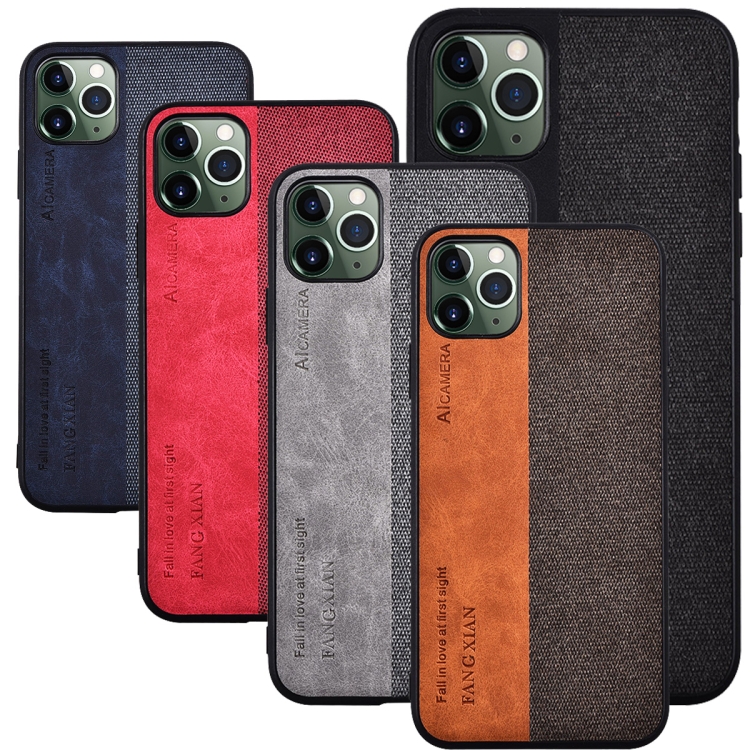 For iPhone 12 mini Shockproof Hot-pressed Splicing PU + Cloth Protective Case(Brown) For iPhone 12 mini Shockproof Hot-pressed Splicing PU + Cloth Protective Case(Brown)