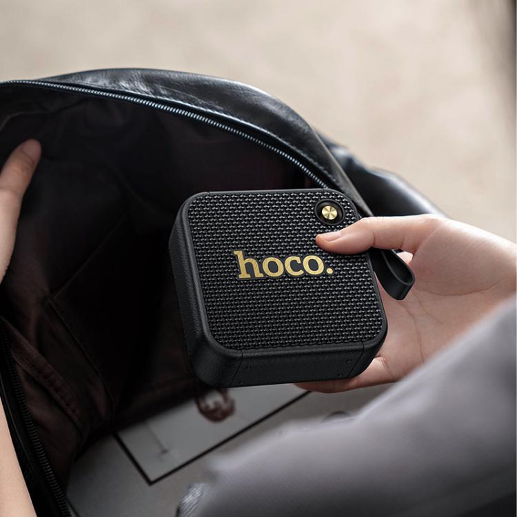 hoco HT1 Marquis Sports ลำโพง Bluetooth 5.4 รองรับ TWS / FM / TF Card / USB / AUX (สีดำ) - B6
