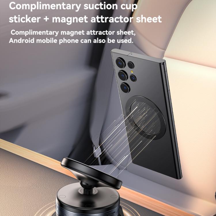 Yesido C310 15W Wireless Charging Vacuum Suction Cup MagSafe Car Holder with 360 Degree Rotating Base(Black) - 5