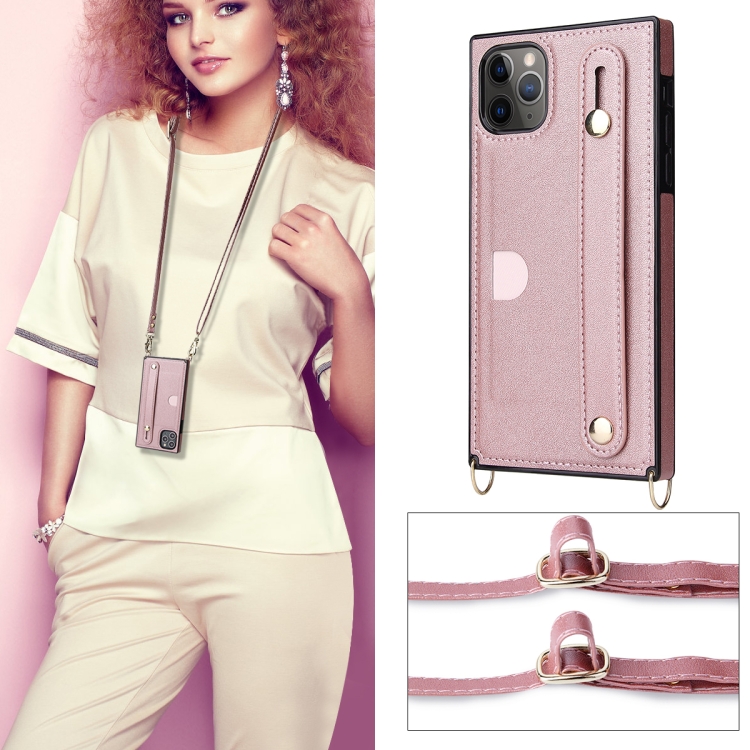 For iPhone 11 Pro Wrist Strap PU+TPU Shockproof Protective Case with Crossbody Lanyard & Holder & Card Slot(Red) For iPhone 11 Pro Wrist Strap PU+TPU Shockproof Protective Case with Crossbody Lanyard & Holder & Card Slot(Red)